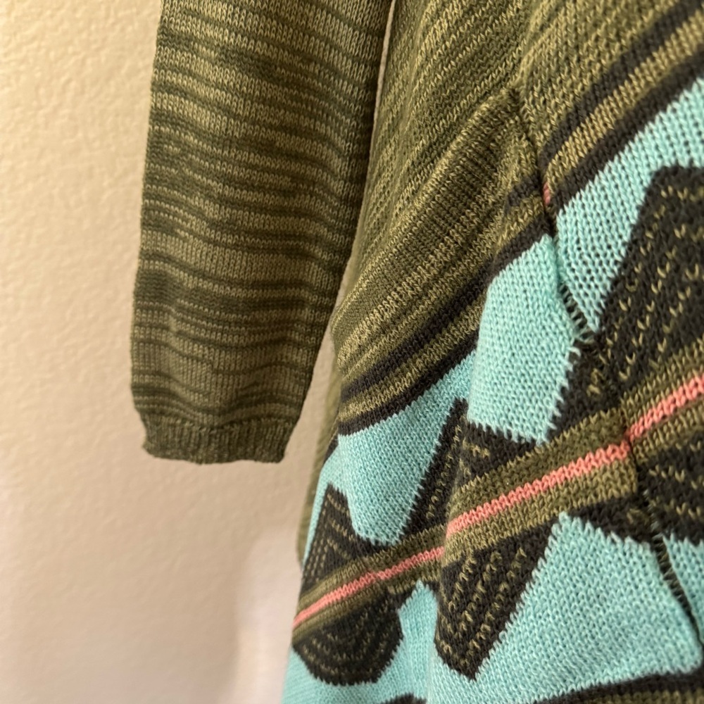 Altar'd State Sage Green Knit Cardigan with Fringe and Pockets - S - Picture 4 of 14